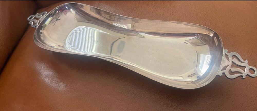 Vintage Antique Sheffield silver bread tray